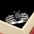 Fashion Womens Crystal Inlaid Engagement Ring European Style Gift Hand Jewelry Accessory view 3