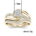 Fashion Womens Zircon Couple Rings For Party Wedding Engagement Jewelry view 4