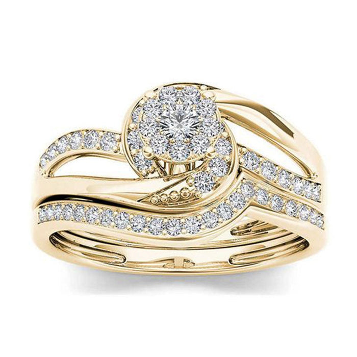 Fashion Womens Zircon Couple Rings For Party Wedding Engagement Jewelry
