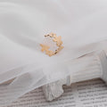 Korean Style Hollow Heart Smiley Face Five Point Star Flower Open Adjustable Ring For Women view 4