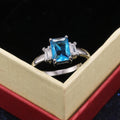 Simple Fashion Women Zircon Ring, Silver Plated European Style Finger Jewelry view 4