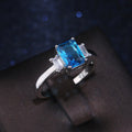 Simple Fashion Women Zircon Ring, Silver Plated European Style Finger Jewelry view 1