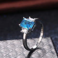 Simple Fashion Women Zircon Ring, Silver Plated European Style Finger Jewelry view 2