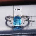 Simple Fashion Women Zircon Ring, Silver Plated European Style Finger Jewelry view 5