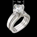 Luxury Women's Zircon Ring Bridal Engagement Wedding Couple Rings European American Jewelry view 3