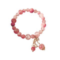 Korean Style Round Glass Beaded Bracelet For Women, Trendy Minimalist Dongdaemun Jewelry view 5