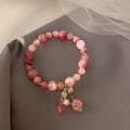 Korean Style Round Glass Beaded Bracelet For Women, Trendy Minimalist Dongdaemun Jewelry view 1
