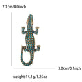 Alloy Rhinestone Crocodile Brooch Pin For Men's Suits And Coats view 6