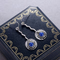 Vintage Turquoise Long Drop Earrings For Women European American Fashion Statement Ear Jewelry view 4