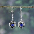 Vintage Turquoise Long Drop Earrings For Women European American Fashion Statement Ear Jewelry view 2