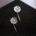 Sunflower Threader Hook Earrings European American Long Flower Drop Earrings view 2