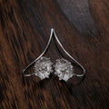 Sunflower Threader Hook Earrings European American Long Flower Drop Earrings view 4