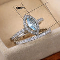 Silver Plated Zircon Couple Rings For Men And Women Wedding Engagement Gift Jewelry view 5