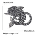 Alloy Rhinestone Dolphin Brooch For Lightweight Clothing Accessories view 6