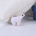 Alloy Enamel Tricolor Polar Bear Lapel Pin For Clothing Brooch view 6