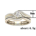 Micro Pave Zircon Couple Rings For Men And Women Fashion Matching Jewelry view 3
