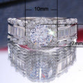 European Fashion Square Princess Cut Micro Pave Zircon Engagement Ring For Women view 5