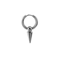 Punk Stainless Steel Hoop Studs With Cone Spike Feather Chain Tassel Ear Cuff Earrings view 5