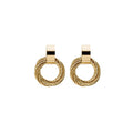 Elegant Alloy Multi Layer Twisted Round Hoop Stud Drop Earrings 925 Silver Pin Geometric Metal Earrings view 5