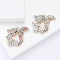 Alloy Rhinestone Fox Brooch Pin For Versatile Clothing Accessories view 4