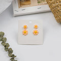 Sweet Candy Color Acrylic Daisy Flower Studs With 925 Silver Pins, Korean Sunflower Drop Earrings view 4
