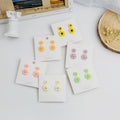 Sweet Candy Color Acrylic Daisy Flower Studs With 925 Silver Pins, Korean Sunflower Drop Earrings view 2