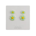 Sweet Candy Color Acrylic Daisy Flower Studs With 925 Silver Pins, Korean Sunflower Drop Earrings view 5