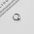 Punk Stainless Steel Geometric Hoop Studs With Bar Ball Square Charms For Women Street Style Earrings view 4