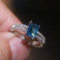 Minimalist Silver Plated Women's Zircon Ring Simple Finger Jewelry view 1