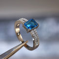 Minimalist Silver Plated Women's Zircon Ring Simple Finger Jewelry view 2