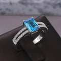 Minimalist Silver Plated Women's Zircon Ring Simple Finger Jewelry view 4