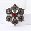 Vintage Alloy Rhinestone Flower Brooch For Baroque Women's Apparel Accessories view 2