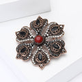 Vintage Alloy Rhinestone Flower Brooch For Baroque Women's Apparel Accessories view 3