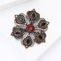 Vintage Alloy Rhinestone Flower Brooch For Baroque Women's Apparel Accessories view 4
