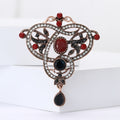 Alloy Rhinestone Brooch Vintage Palace Style Lapel Pin For Coats view 2
