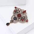 Alloy Rhinestone Brooch Vintage Palace Style Lapel Pin For Coats view 3