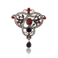 Alloy Rhinestone Brooch Vintage Palace Style Lapel Pin For Coats view 1