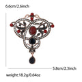 Alloy Rhinestone Brooch Vintage Palace Style Lapel Pin For Coats view 5
