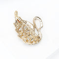 Alloy Rhinestone Hollow Swan Brooch Pin For Elegant Apparel view 4