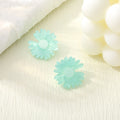 Candy Color Acrylic Daisy Flower Studs 925 Silver Needle Sweet Forest Style Women's Fashion Earrings view 2