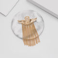 Creative British Style Five Point Star Badge Angel Wing Chain Tassel Brooch Pin Clothing Accessory view 3