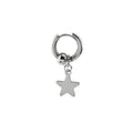 Stainless Steel Cross Star Flower Rhinestone Chain Ear Cuff Stud Hoop Hip Hop Earrings view 4