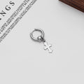 Stainless Steel Cross Star Flower Rhinestone Chain Ear Cuff Stud Hoop Hip Hop Earrings view 2