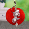 Red Floral-Pom