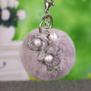 Gray Floral-Pom