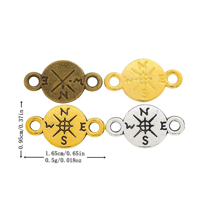 Zinc Alloy Compass Charm Pendant No.912648 for DIY Necklace Bracelet Jewelry Making