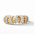 Geometric Line Alloy Ring For Women Simple Fashion Jewelry With Small Rhinestone Inlay view 2