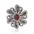 Alloy Rhinestone Flower Brooch For Women's Suits And Shawls view 1