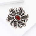 Alloy Rhinestone Flower Brooch For Women's Suits And Shawls view 4
