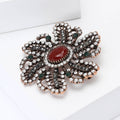 Alloy Rhinestone Flower Brooch For Women's Suits And Shawls view 3